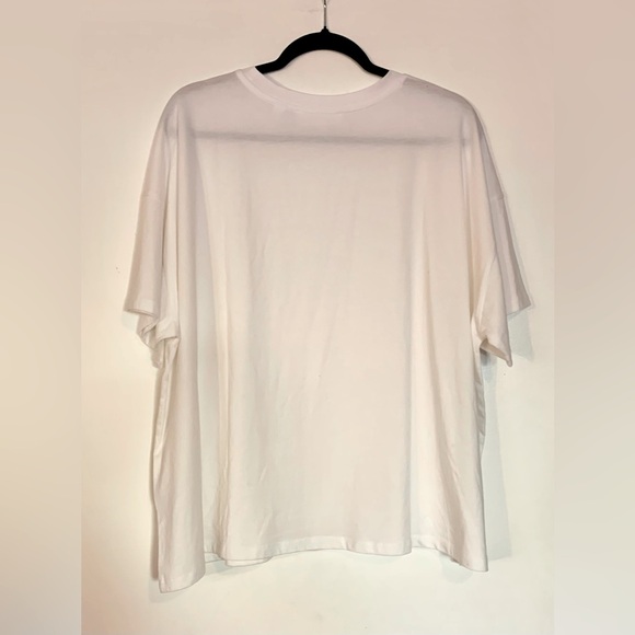 129 NWOT ADDITION ELLE classic white tee with rhinestones - Picture 3 of 7